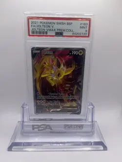 2021 Pokemon VMAX Premium Collection FA Jolteon V Alt Art Promo SWSH183 - PSA 9 - Image 1