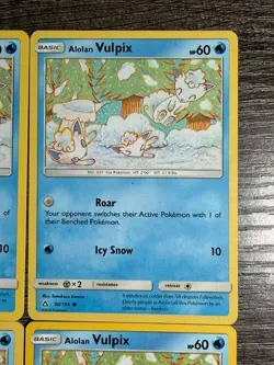 X4 POKEMON NON HOLO ALOLAN VULPIX 30/156 ULTRA PRISM 2018 LP - Image 3