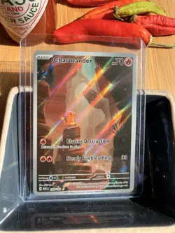 Pokemon Charmander 168/165 SV 151 Illustration Rare Holo English 2023 - Image 1