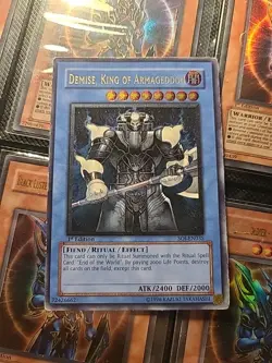 YuGiOh TCG 1st Edition Demise, King of Armageddon - Ultimate Rare SOI-EN035 - Image 1