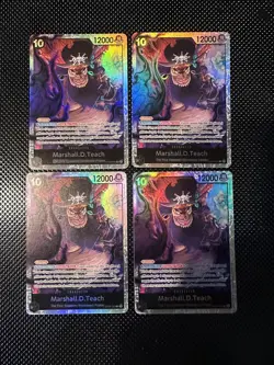 (4x) Marshall D. Teach SR PRB02 OP09-093 Play Set One Piece English CCG - Image 1