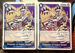 2 Prisoner of Impel Down OP16-042 Rare The Time of Battle One Piece Foil NM - Image 1