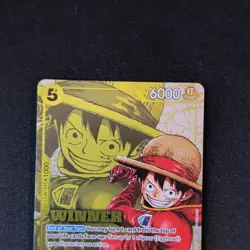 One Piece Monkey D. Luffy P-108 Winner Promo Character Foil 6000 Power English - Image 2