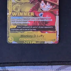 One Piece Monkey D. Luffy P-108 Winner Promo Character Foil 6000 Power English - Image 3