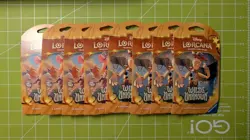 x8 Disney Lorcana: Wilds Unknown Sleeved Booster Pack! Sealed! New! - Image 1
