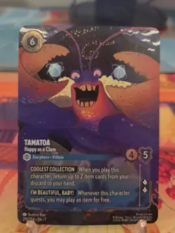 Disney Lorcana Tamatoa Happy As A Clam Foil Enchanted 219/204 EN Archazia's... - Image 1