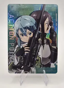 Union Arena Sword Art Online Sinon Action Point Card Foil English/ With Base - Image 2