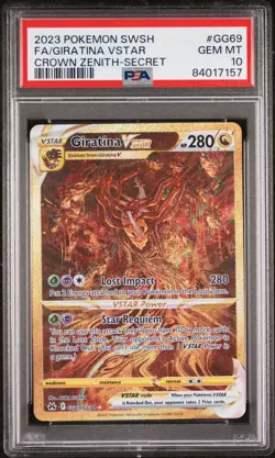 PSA 10 GEM MINT Crown Zenith Giratina VSTAR GG69/GG70 Secret Rare Pokemon Card#2 - Image 1