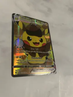 Custom Detective Pikachu VCOS Full Art Holo Fan Art Pokemon Card Near Mint - Image 3