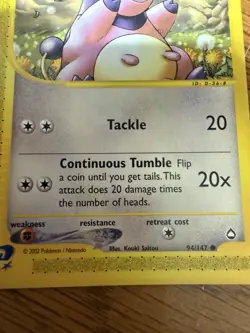 Pokemon Miltank Card Common #94 of 147 Card is in Near Mint Condition - Image 4