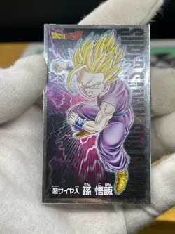 Dragon Ball Super Saiyan2 Son Gohan Kaku Menko Silver Card retro Japan Shueisha - Image 2