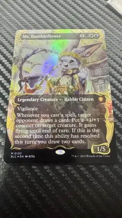 Ms. Bumbleflower (Borderless) (Raised Foil) [Bloomburrow Commander] - Image 4