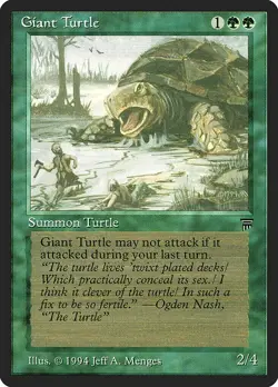 Giant Turtle 1x MtG ENGLISH Legends LEG PLAYED - Image 1