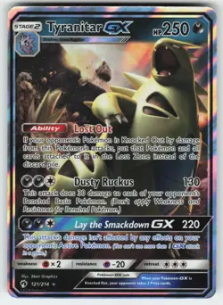 Tyranitar GX 121/214 Holo GX Rare Lost Thunder Pokemon Near Mint - Image 1