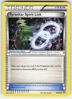 Tyranitar Spirit Link 81/98 Uncommon Ancient Origins Pokemon Moderately Played - Image 1