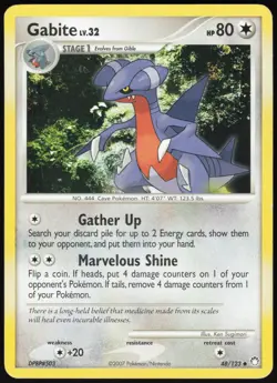 Gabite 48/123 Uncommon Mysterious Treasures Pokemon Moderately Played - Image 1
