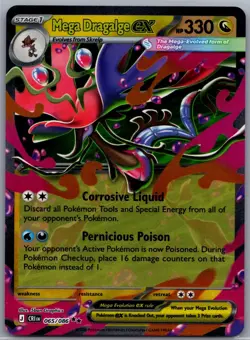 Mega Dragalge ex 065/086 Holo Double Rare Chaos Rising Pokemon Near Mint - Image 1