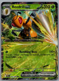 Beedrill ex 003/086 Double Rare Chaos Rising Pokemon Near Mint - Image 1