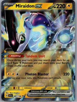 Miraidon ex 081/198 Double Rare Scarlet & Violet Pokemon Near Mint - Image 1