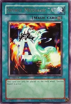 Yu-Gi-Oh Card - LON-091 - SPIRIT MESSAGE “A” (rare) [1st Edition] - NM - Image 1