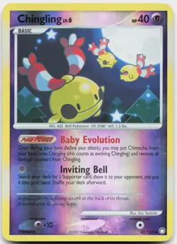 Chingling 42/123 Uncommon Mysterious Treasures Pokemon Reverse Holo LP - Image 1