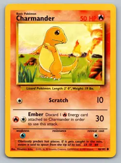 Pokemon TCG Base Set Charmander 046/102 - Image 1