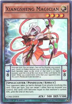 Yu-Gi-Oh Card - CORE-EN004 - XIANGSHENG MAGICIAN (super rare holo) - NM/Mint - Image 1
