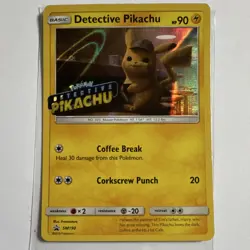 Pokemon TCG Detective Pikachu SM190 Stamped Promo Holo English 2019 - Image 1
