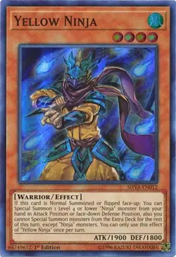 Yu-Gi-Oh Card - SHVA-EN012 - YELLOW NINJA (super rare holo) - NM/Mint - Image 1