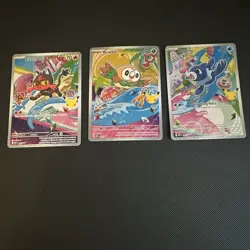 Pokemon First Partner Illustration Collection Series 1 Alolan Starters Promo Set - Image 1