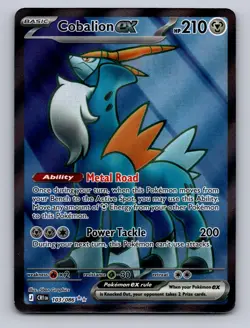 COBALION EX 103/086 ULTRA RARE CHAOS RISING POKEMON NM - Image 1