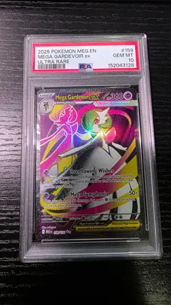2025 Pokemon Mega Evolution Ultra Rare 159/132 Mega Gardevoir EX PSA 10 GEM MINT - Image 1