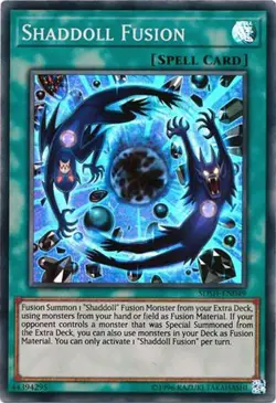 Yu-Gi-Oh Card - SDSH-EN049 - SHADDOLL FUSION (super rare holo) - NM - Image 1