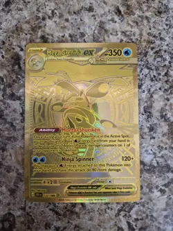 Pokemon TCG Chaos Rising Mega Greninja Ex Mega Hyper Rare 122/086 GOLD Mint - Image 1