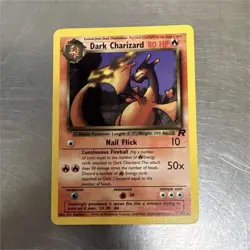 Pokemon TCG Dark Charizard Team Rocket 21/82 HP 80 English 1999 NON HOLO - Image 1