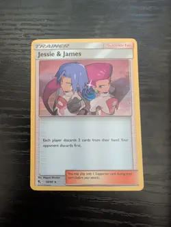 Jessie & James 58/68 Holo Rare Hidden Fates Pokemon Holo LP+ / NM - Image 1