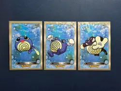 Pokemon Database Set Poliwag Poliwhirl Poliwrath Cracked Ice Holo 3 Card Set - Image 1
