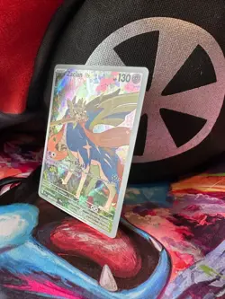 Zacian 100/094 Me02: Phantasmal Flames Holo Pokemon Tcg card illustration rare - Image 2