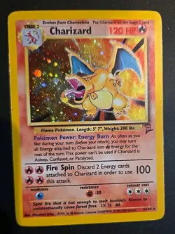 Pokemon TCG Charizard Base Set 2 Holo Unlimited Rare WOTC Card 4/130 - Image 3
