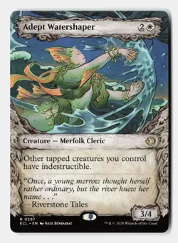 Adept Watershaper (Showcase) 297 Rare Lorwyn Eclipsed Magic: The Gathering NM - Image 1