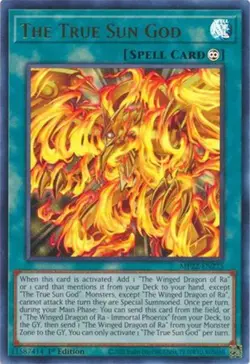 Yu-Gi-Oh Card - MP22-EN275 - THE TRUE SUN GOD (ultra rare holo) - NM/Mint - Image 1