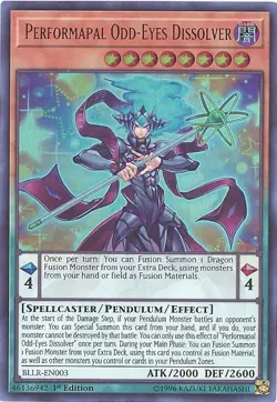 Yu-Gi-Oh Card - BLLR-EN003 - PERFORMAPAL ODD-EYES DISSOLVER (ultra rare holo) NM - Image 1