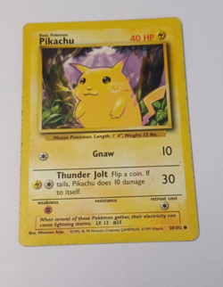 Pokemon TCG Pikachu 58/102 LP Base Set Vintage 1999 WOTC - Image 2