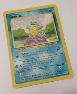 Pokemon TCG Squirtle 63/102 Base Set LP WOTC Vintage 1999 - Image 1