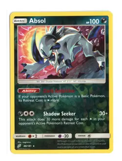 Absol 88/181 Rare Reverse Holo SM - Team Up Pokemon LP - Image 1