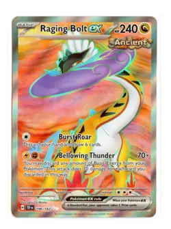 Raging Bolt ex 196/162 Ultra Rare Holo SV05: Temporal Forces Pokemon LP - Image 1