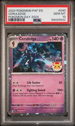 Pokemon TCG Ceruledge Scarlet & Violet Paldean Fates 040/091 Pokemon Day 2024 - Image 1