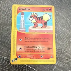 The Pokemon Company Pokemon TCG Growlithe 080/147 Aquapolis Regular Common 50 HP - Image 1