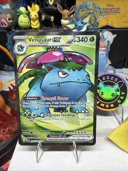 Pokemon Venusaur ex 182/165 Sv: Scarlet & Violet 151 Ultra Rare Full Art Holo NM - Image 1