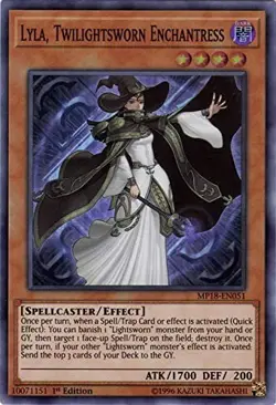 Yu-Gi-Oh Card - MP18-EN051 - LYLA, TWILIGHTSWORN ENCHANTRESS (super rare holo) - Image 1